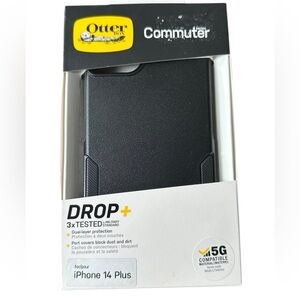 Otterbox Commuter Series Apple iPhone 14 Plus Black Case Wireless Charging NIB